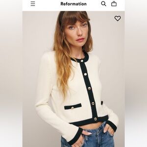 Reformation Becka cashmere cardigan size S